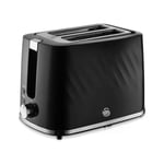 Swan 2 Slice Textured Toaster in Black ST14071BLK - Windsor Range