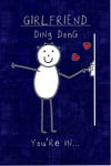 Valentine's Day Card Purple Ronnie Girlfriend - Ding Dong In My Heart! Ring Bell