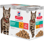 Adult Perfect Weight Chicken Salmon Pouch - Wet Cat Food 12 x 85 g - Pouch - Katt - Kattemat - Våtfôr - Hills Science Plan