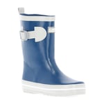 Trespass Boys Girls March Waterproof Welly Wellington Boots - Navy Rubber - Size UK 7 Infant