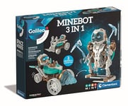 Clementoni Galileo MinerBot 59375 Kit de robotique 3 en 1 – Trois Robots humanoïdes – Kit de modélisation robotique – Jouet Robot pour Enfants à partir de 8 Ans