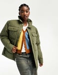 Vans Womens foundry puffer MTE jacket in winter green - Size Medium