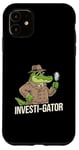 iPhone 11 Kids Funny Investi-Gator Detective Pun Alligator Reptile Case