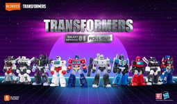 Lot de 9 figurines Transformers Blokees Kit Galaxy version 01 déploiement