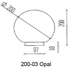 Westal Reservglas Glob 20Cm Opalvit Blank Med Fläns