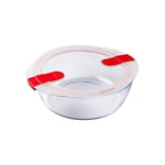 Récipient en pyrex avec couvercle rond 26x23x8cm 208PH00 7146