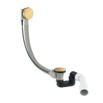 Omnires TK104-PLUS-3.07+64-SGLB CGS Trop-Plein de Baignoire et Siphon de vidange, Brushed Gold