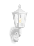 Steinel Luminaire extérieur L 15 S blanc, applique d'extérieur classique, lanterne, max. 60 W, E27, lampe d'extérieur sans détecteur de mouvement