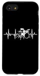 Coque pour iPhone SE (2020) / 7 / 8 Batterie de musique ECG Heartbeat Band Drum Kit