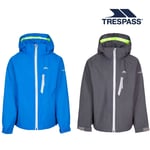 Trespass Boys Waterproof Jacket Kids Coat Detachable Hood Shinye