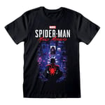 Spider-Man Miles Morales Video Game T-Shirt City Overwatch (Xl)