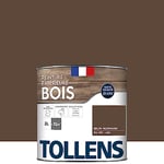 TOLLENS - Peinture extérieure bois 2 en 1 - Ultra Résistante - Finition Satin - Laque Riche en Résine - Pour Toute Boiserie Extérieure - Sans Sous-Couche - Satin - Brun Normand - 2L = 32m2