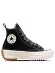 Converse Womens Run Star Hike Trainers - Black/Pink, Black, Size 8, Women