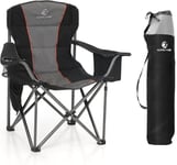 LET'S CAMP Folding Camping Chair Oversized Heavy Duty Padded Outdoor Chair with