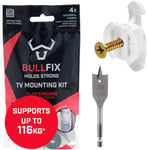 Bullfix TV Kit - Plasterboard Fixings for TV Bracket, Heavy Duty Wall Fixing fo