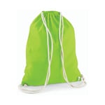 Westford Mill Cotton Gymsack - ryggsäck - Lime Green - One Size