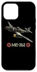 Coque pour iPhone 12 mini La Seconde Guerre mondiale 2 avion de chasse allemand ME 262