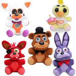 Foxy The Pirate + Nightmare Bonnie + Freddy Fazbear + Chica Set Five Nights At Freddy's Plyschset Fnaf Plyschdjur Fnaf Leksaker Sister Location För Barn 11