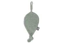 Jollein 031-562-00095 Doudou en tissu éponge, motif feuilles, vert cendré, 30 x 10 cm