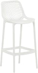 Tabouret De Bar D'extérieur Avec Repose-Pieds Plastique Blanc