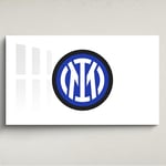 Licensed Décor FC Internazionale Milano Décoration murale en acrylique avec blason blanc Grand format 130 x 80 cm