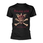 RUNNING WILD - UNDER JOLLY ROGER (CROSSBONES) BLACK T-Shirt Large