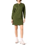 Amazon Essentials Robe-pull Henley en maille (disponible en grandes tailles) Femme, Vert Olive Foncé, XL Grande taille