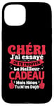 Coque pour iPhone 15 Plus Chéri J'ai Essayé De Te Trouver Cadeau Saint Valentin Amour