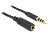 DELOCK – Stereo Jack Extension Cable 3.5 mm 4 pin male to female 5 m black (84669)