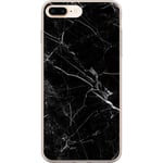 Apple iPhone 8 Plus Transparent Mobilskal Svart marmor