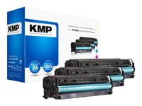 Kmp H-T196cmy Multipack - 3-Pack - Gul, Cyan, Magenta - Kompatibel - Tonerkassett (Alternativ För: Hp 305A, Hp Ce411a, Hp Ce412a, Hp Ce413a) - För Hp Laserjet Pro 300 M351, 400 M451, Mfp M375, Mfp M475