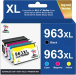 963Xl Cartouches D'Encre Remplacement Pour Hp 963 Xl Pour Hp Officejet Pro 9010 9010E 9012 9012E 9014 9014E 9015 9015E 9016 9016E 9018 9019 9020 9022E 9025 9025E (Version Améliorée)