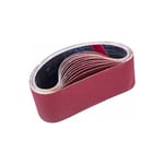 Bandes Abrasives Assorties 75 x 457 mm pour Ponceuse à Bande - Lot de 12 (2 x Grain 40/60/80/120/180/240 Chacun) - Groofoo