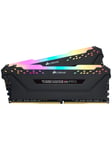 Corsair Vengeance RGB PRO DDR4-3000 - 16GB - CL15 - Dual Channel (2 pcs) - Intel XMP - Svart med RGB