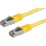 ROLINE Câble LAN S/FTP Cat 5e | cordon réseau Ethernet avec connecteurs RJ45 | jaune 5,0 m