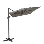 AXI Coco Parasol Déporté Gris/Taupe - Parasol Déporté Rectangulaire 200x300 cm - Parasol Pied Déporté, structure aluminium -