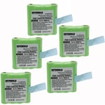 5x Batteries compatible avec Motorola Talkabout T40, T80 Extreme, tlkr 3, tlkr 5 radio talkie-walkie (800mAh, 4,8V, NiMH) - Extensilo