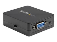 Startech.Com 1080P Vga To Rca And S-Video Converter - Usb Powered - Video Adapter - Vga / S-Video / Sammensatt Video - Hd-15 (Vga) Hunn Til 4-Pins Mini-Din, Rca Hunn - Svart - Aktiv