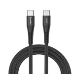 Smartline 100W USB-C till USB-C Kabel 2 m. - Svart