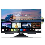 Cello C1924WSF 12 Volt 19 inch Smart Frameless TV With Built-in DVD | Ultrafast WebOS | Freeview Play | "Pitch Perfect" Speakers | Bluetooth | Netflix | Small TV for Motorhomes | Made in the UK 2024