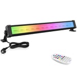 MEIHUA Projecteur RGB Extérieur 42W Barre LED RGB Changement de Couleur Équivalent 400W IP66 Étanche 10 Couleurs 12 Modes avec Luminosité et Vitesse Réglable Éclairage led Multicolore pour Bar Jardin