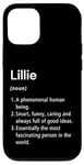 Coque pour iPhone 12/12 Pro Lillie Définition du nom Dictionnaire amusant