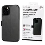 Tech21 Wallet Case For iPhone 12 Pro Max EvoWallet Cover Drop Protection Black