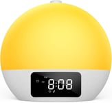 Wake-up Light, Sunrise/Sunset Alarm Clock, 9Min Snooze, Bedroom Night Lamp,... 