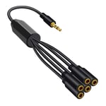 3.5 Female Jack Headphone Splitter Cable Stereo AUX Audio Adapter for PC TV4843