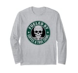 Fueled By Coffee & True Crime Skeleton, True Crime Coffee Long Sleeve T-Shirt