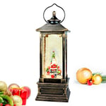 Avilia Lanterne de Noël animée avec musique et lumières LED, 29 x 14 x 14 cm, idéale pour décorer la maison pendant les fêtes de Noël, fabriquée en matériaux résistants et peints à la main, s'adapte à