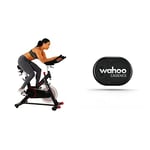 Sunny Health & Fitness Indoor Cycling Wheel with Magnetic Belt Drive, 136kg Max Weight, 20kg Flywheel, & Wahoo RPM Cadence Sensor for iPhone, Android and Bike Computers