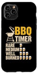 Coque pour iPhone 11 Pro BBQ Timer Rare Medium Well Burned Grilling