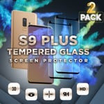 2 Pack Samsung Galaxy S9 Plus - Härdat glas-9H Super kvalitet 3D